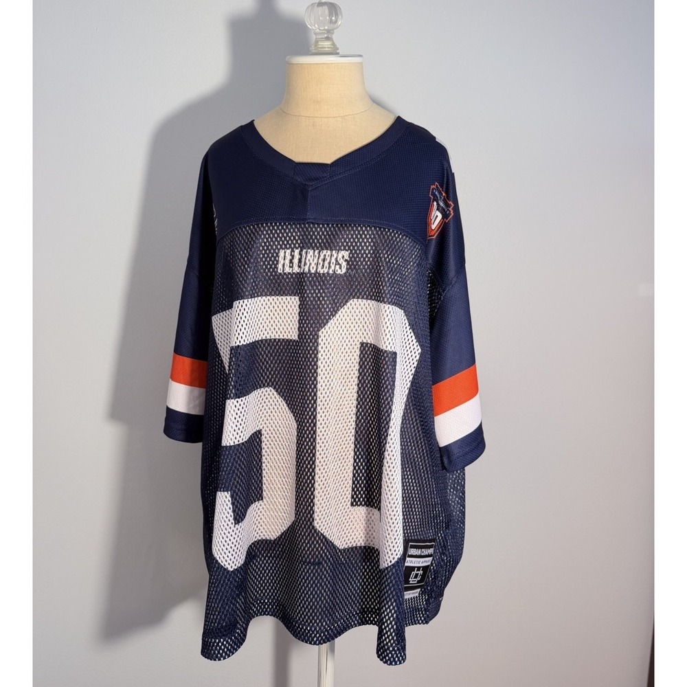 Urban Champs Illinois Illini Football Throwback Jersey #50 Butkus 2XL 2024 Retro